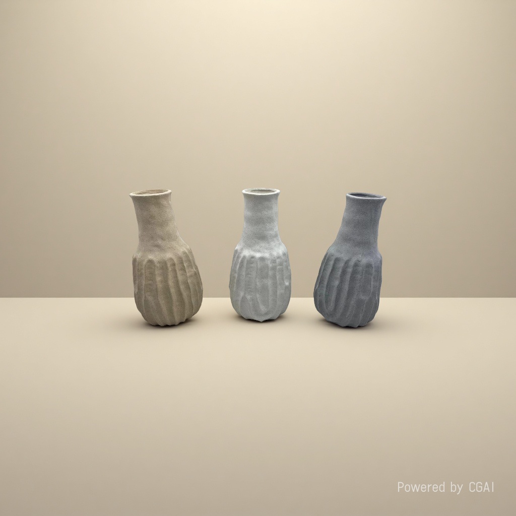 The sand glaze vase, a Nordic plain white artificial flower dried flower ceramic decoration, is a high-end vase container for the living room Specification image
