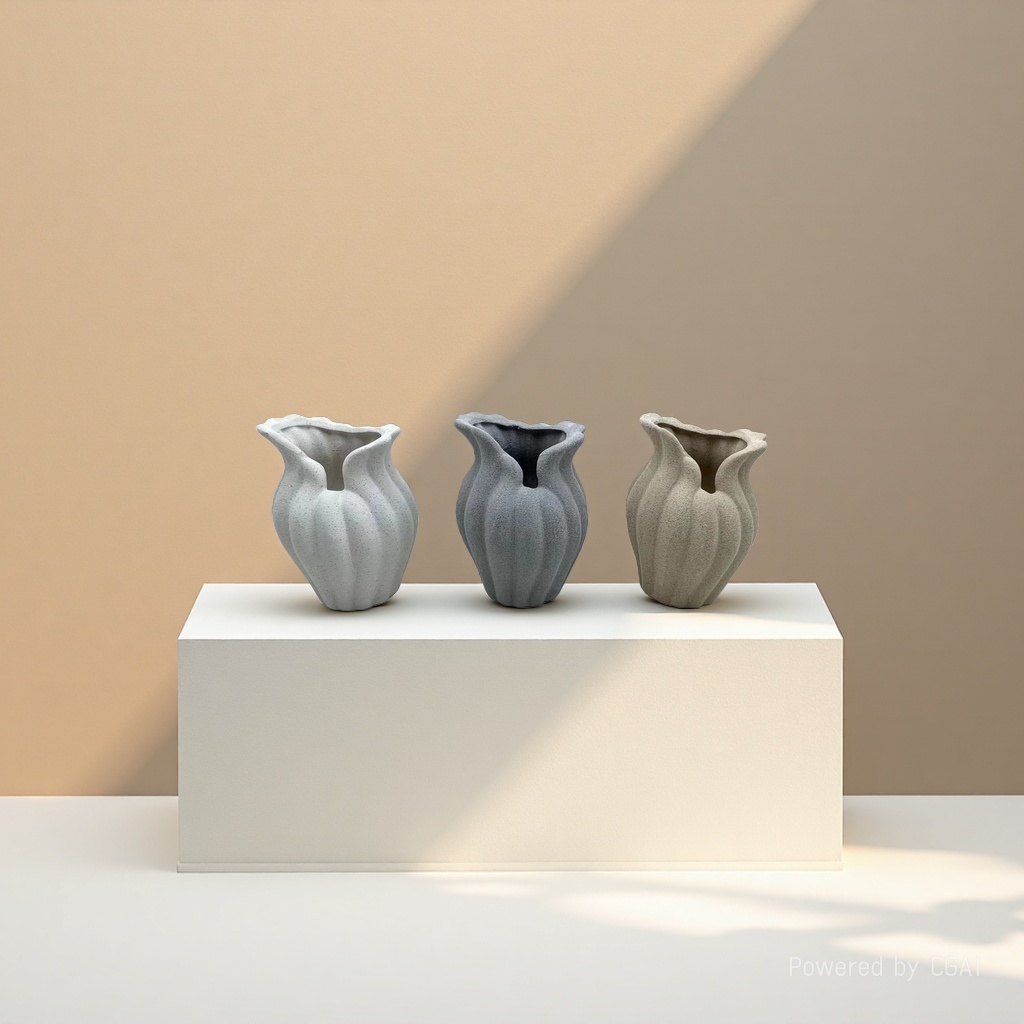 Wabi-sabi style handcrafted sand glaze vase, homestay model room, office, living room, entrance hall, table art flower vase, gift Application Scenario