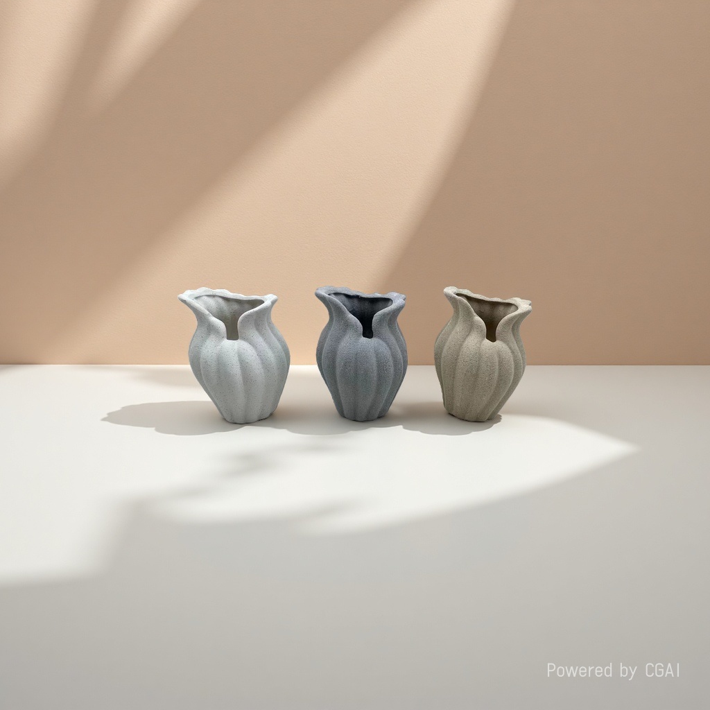 Wabi-sabi style handcrafted sand glaze vase, homestay model room, office, living room, entrance hall, table art flower vase, gift details Picture