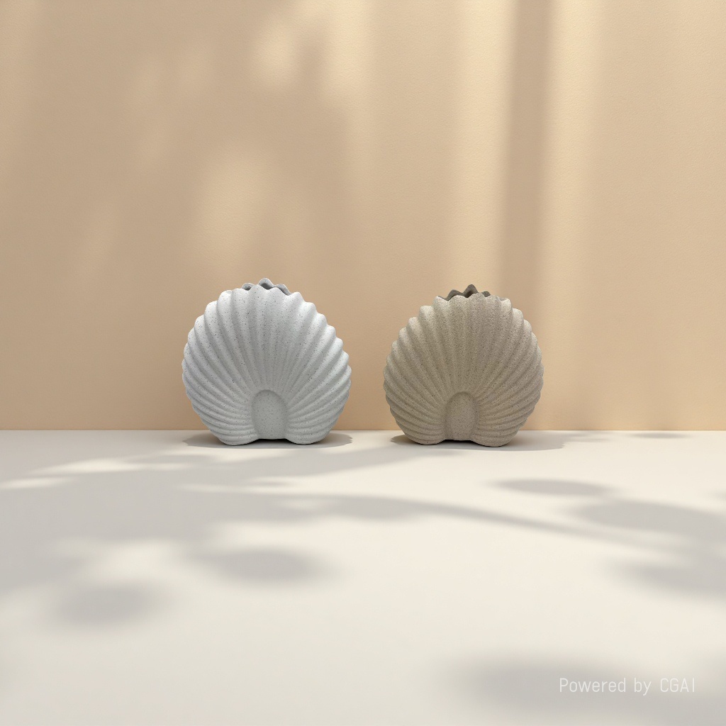 Shell-shaped flowerpots, decorated Roman Columns, spray bottles, folding gardening supplies, sand-glazed vases, large beads for soaking details Picture
