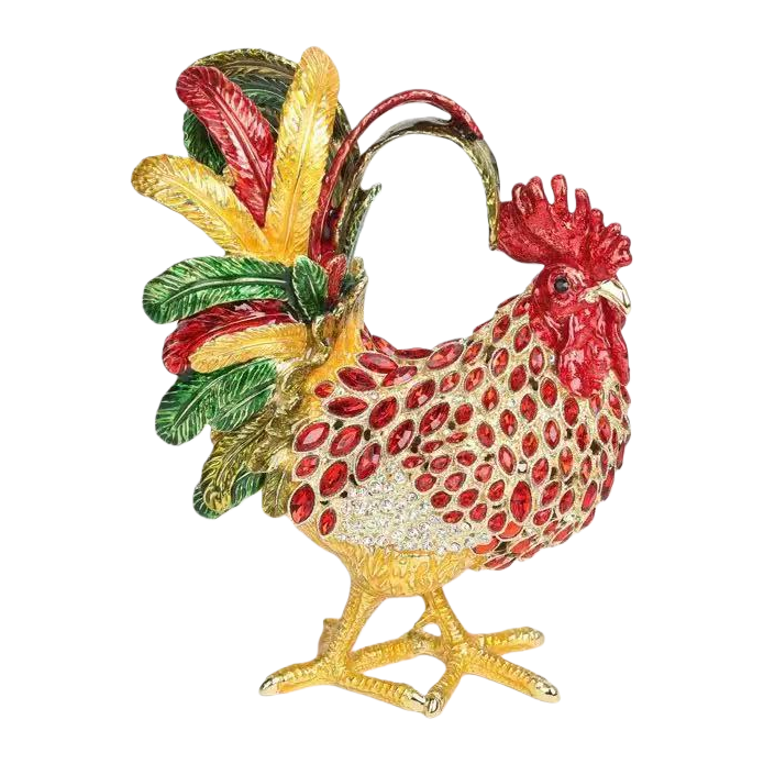 "Bird and mandarin duck jewelry box, metal alloy jewelry box, high appearance level, high-end flip cover anti-grey enamel jewelry box 092012093. Item Picture