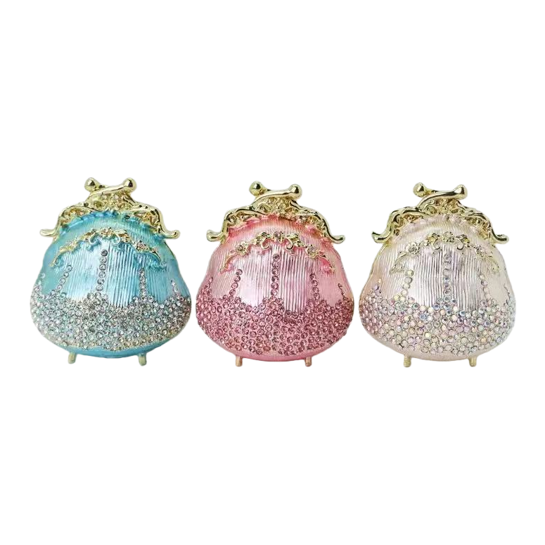 Fashionable wedding return gifts: diamond-encrusted handbags, alloy jewelry boxes, souvenirs, and creative home ornaments Item Picture
