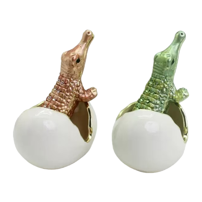 Wholesale of zoo cultural and creative souvenirs, enamel eggshells, crocodiles, fridge magnets, metal handicrafts and creative small ornaments Item Picture