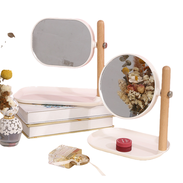 Folding makeup mirror, portable mirror, shatterproof high-definition mirror surface, lightweight travel mirror Item Picture
