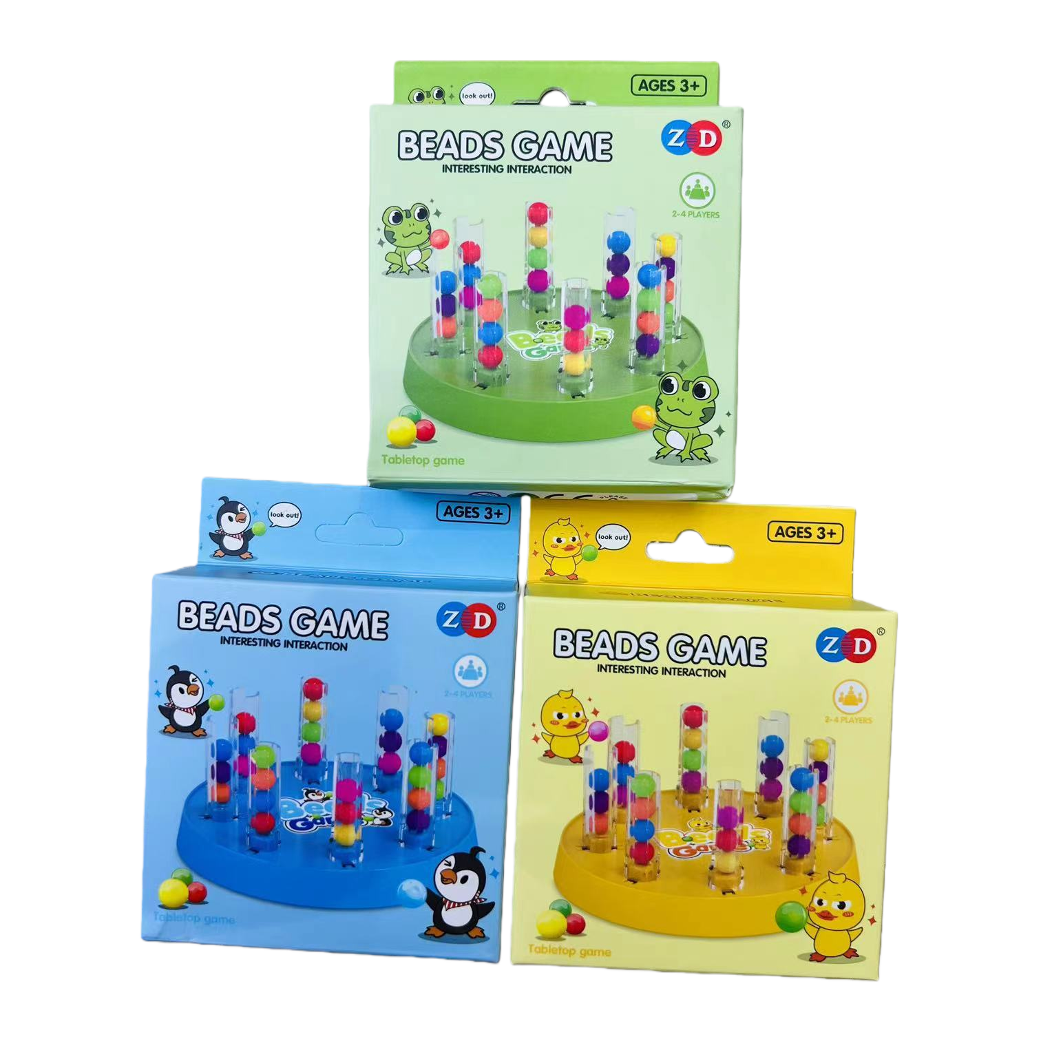 Colored bead game toy packaging box, 10mm acrylic bead stringing, winding and threading toys, USA letter beads Item Picture