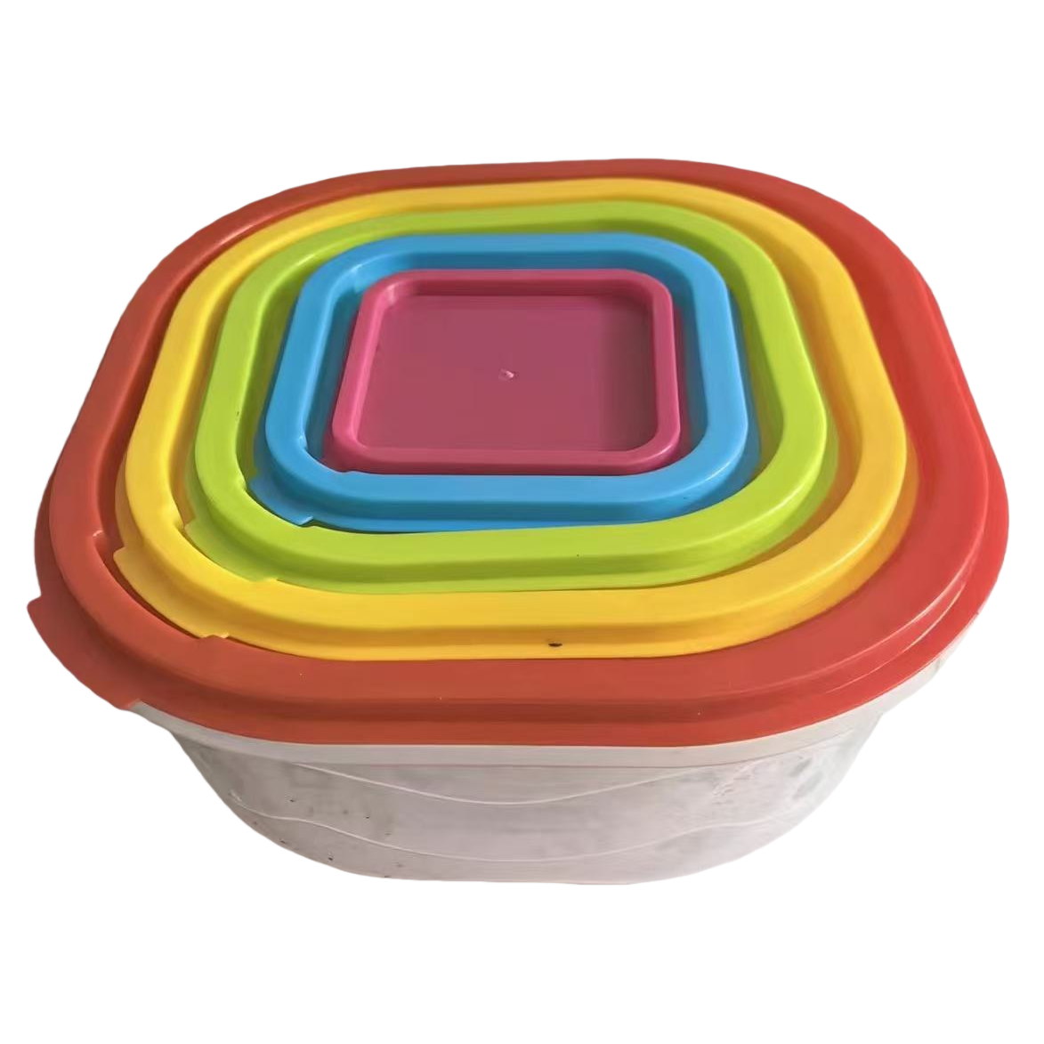Food storage box, round flip-top lid, sealed leak-proof lid, household kitchen storage box, daily necessities Item Picture