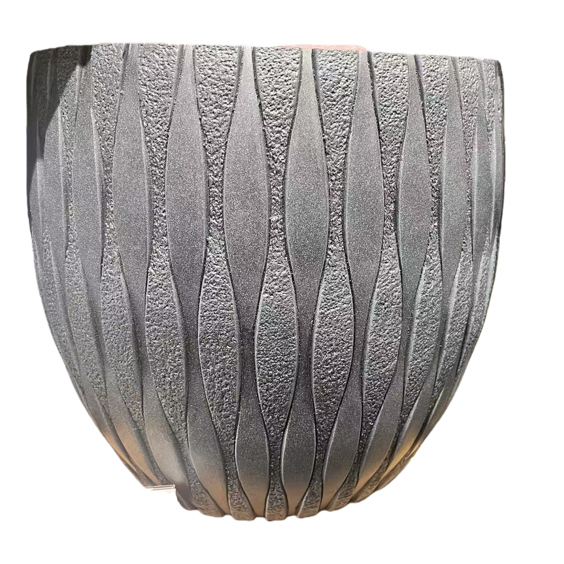 Grey textured hydroponic flower POTS, plastic flower pot ornaments, ceramic flower pot containers Item Picture