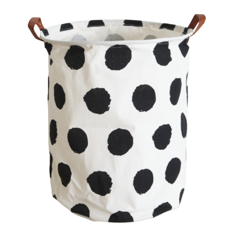 Nordic household fabric cotton and linen dirty clothes basket, large foldable waterproof dirty clothes storage basket, toy basket, storage bucket 134136277 Item Picture