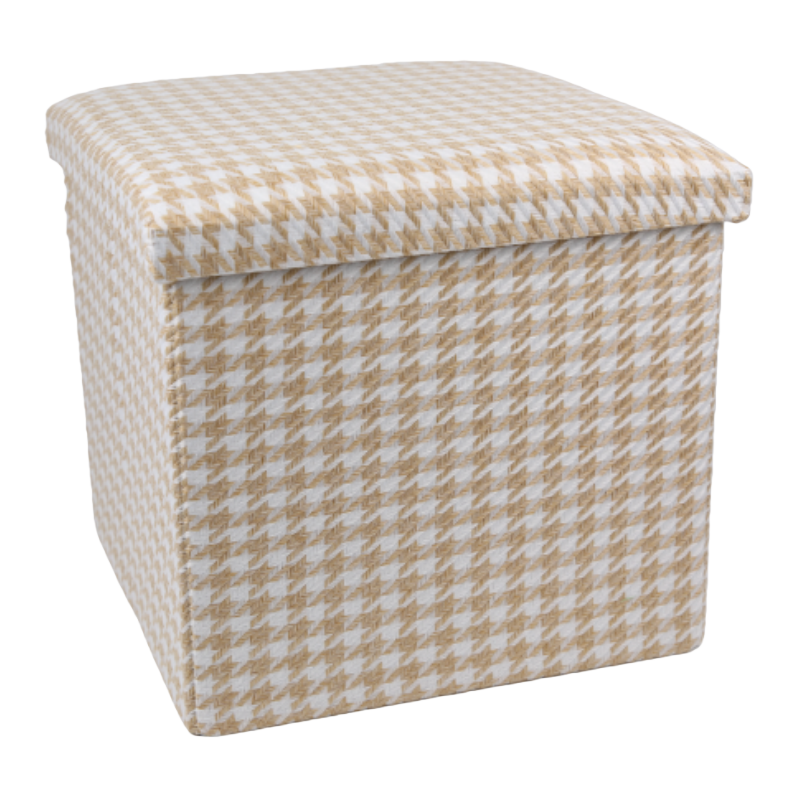 Multi-functional foldable cotton and linen storage stool, storage box, organizing box, shoe-changing stool, fabric storage stool for adults Item Picture