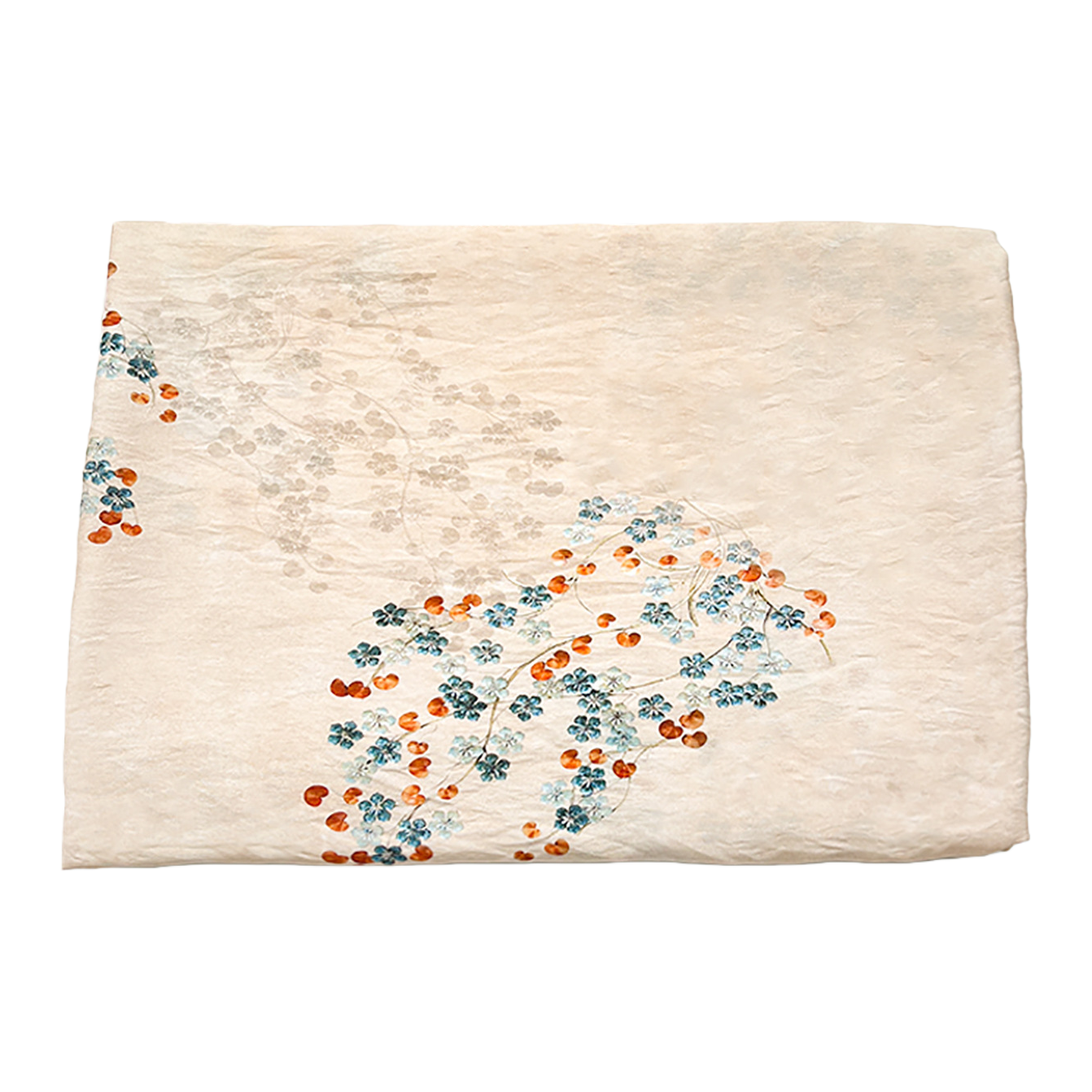 New Chinese-style brocade cotton fabric with rattan, heart-shaped leaves, Chinese-style digital printing, cheongsam, dress and top, Hanfu fabric Item Picture
