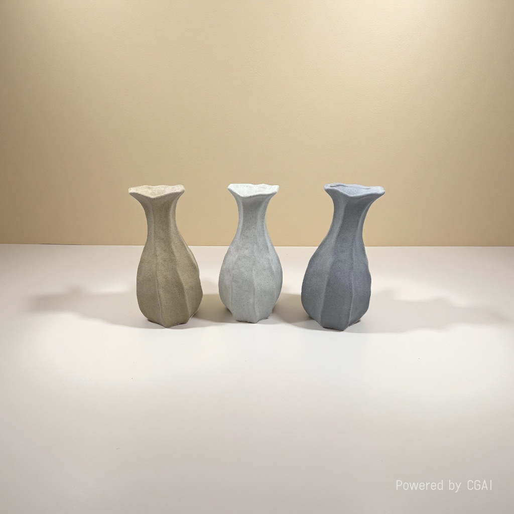 Porcelain vase, sand-glazed pottery, porcelain vase, decorative item, living room flower arrangement, vintage light luxury, artificial flower design sense, niche art sense details Picture