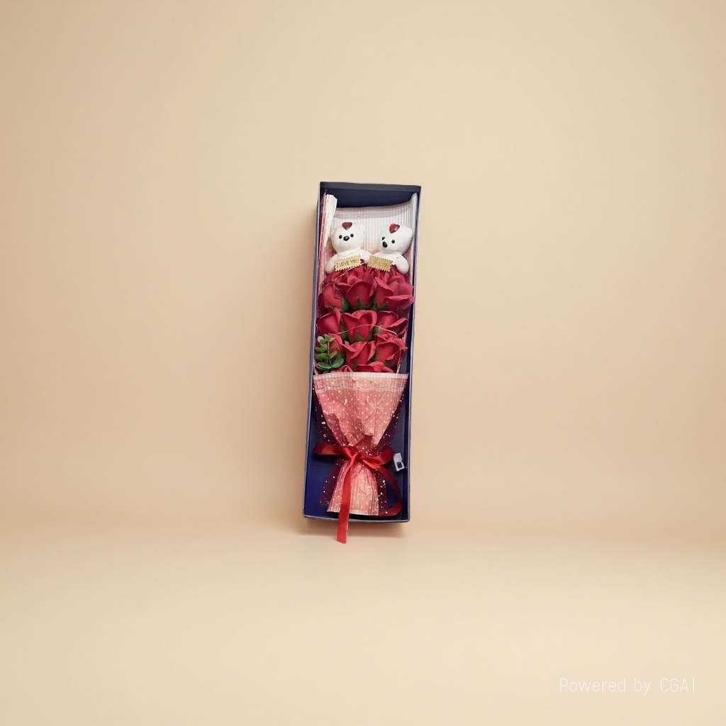 Simulated rose garden rose bouquet paper flowers Specification image