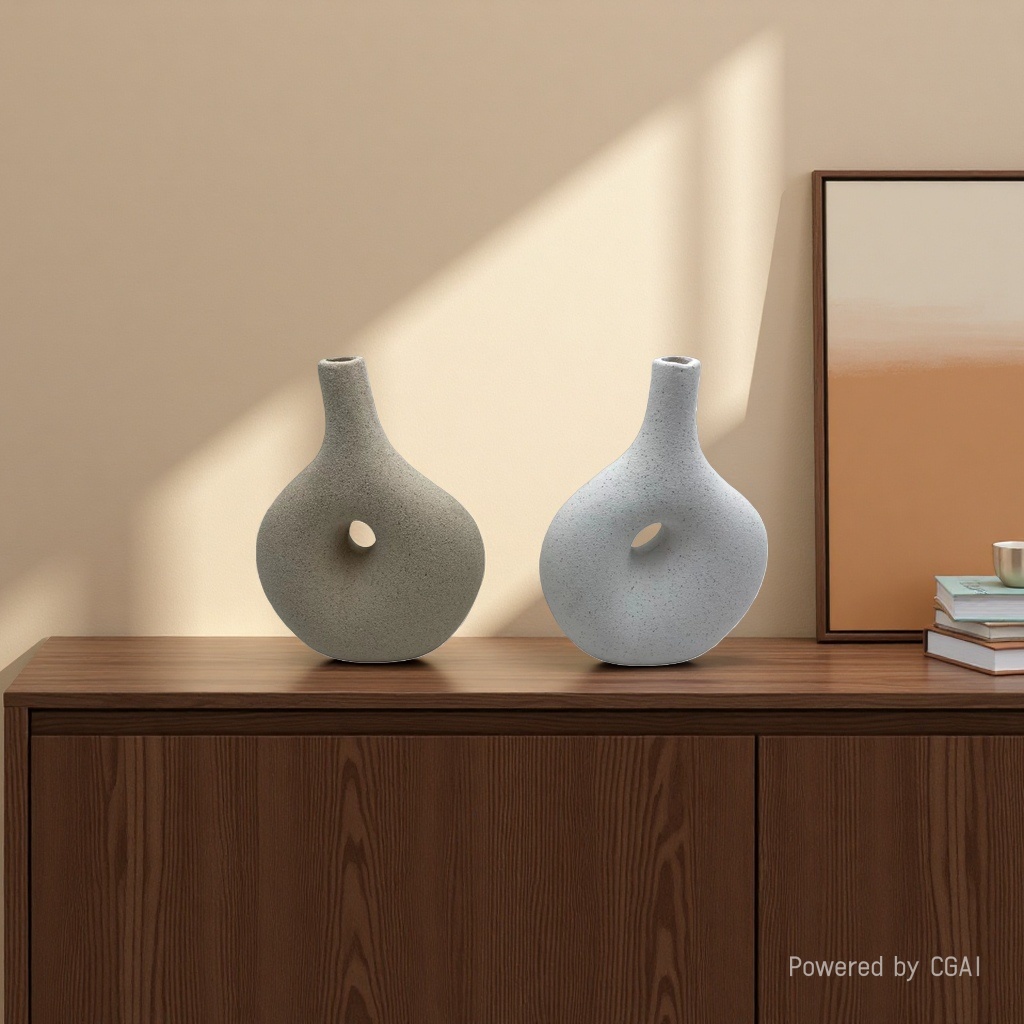Creative abstract ceramic sand glaze vases, high-end decorative items, home living room decoration, table flower vases wholesale Application Scenario