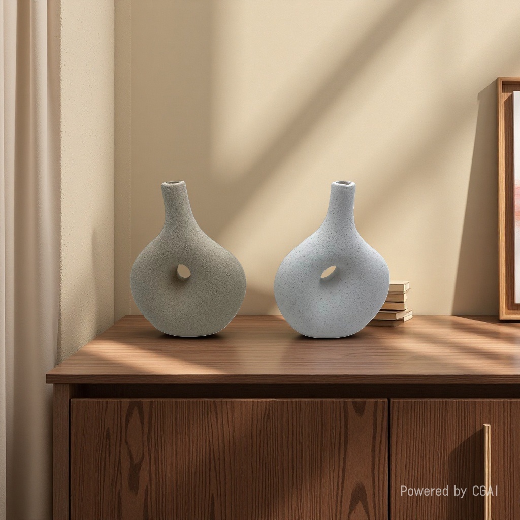 Creative abstract ceramic sand glaze vases, high-end decorative items, home living room decoration, table flower vases wholesale