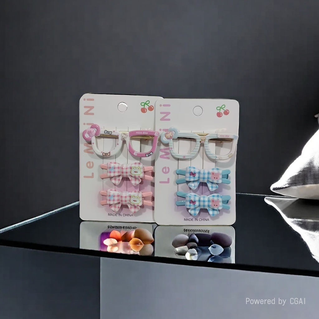 New cute glasses, frame hair clips, sweet and girlish, versatile and practical, a perfect hair styling tool and headwear Specification image