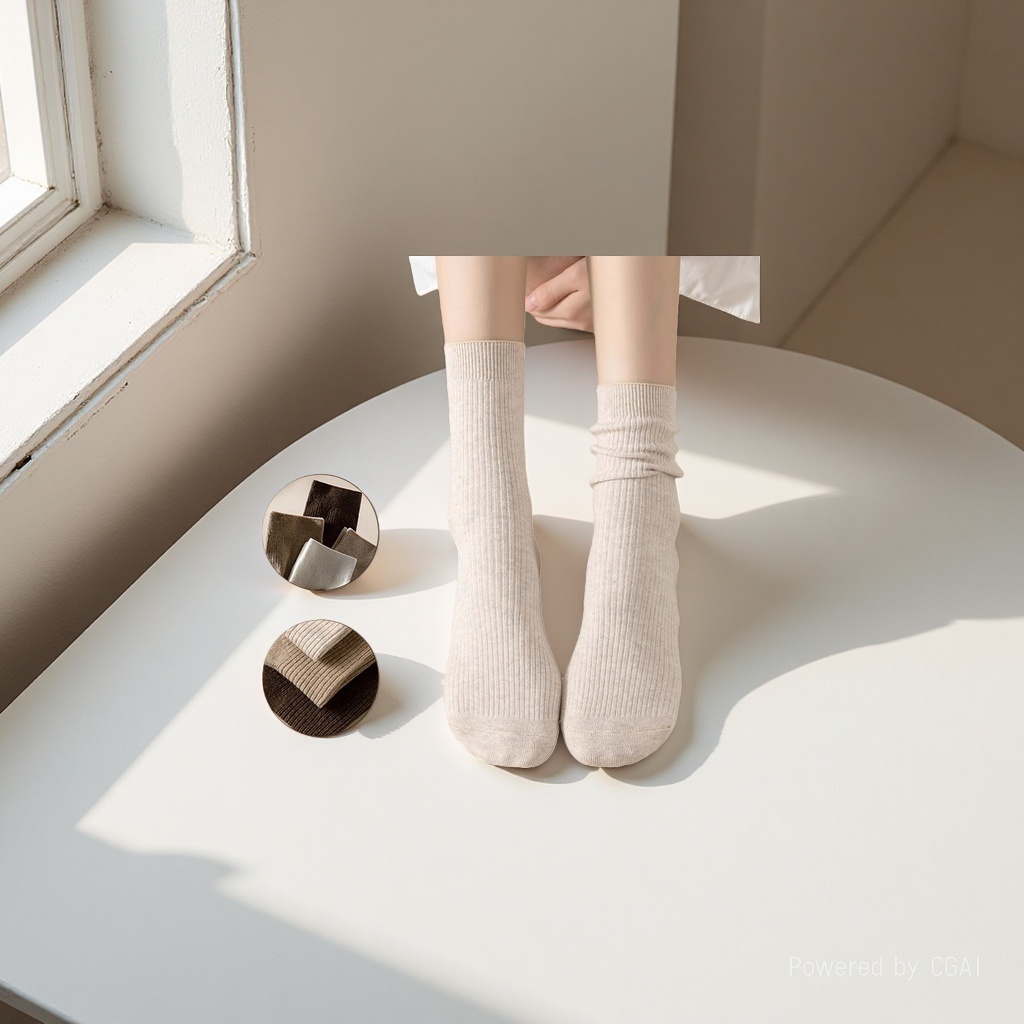 Bingbing Dui Dui Women's candy-colored mid-calf summer thin sequined socks 090920522 Item Picture