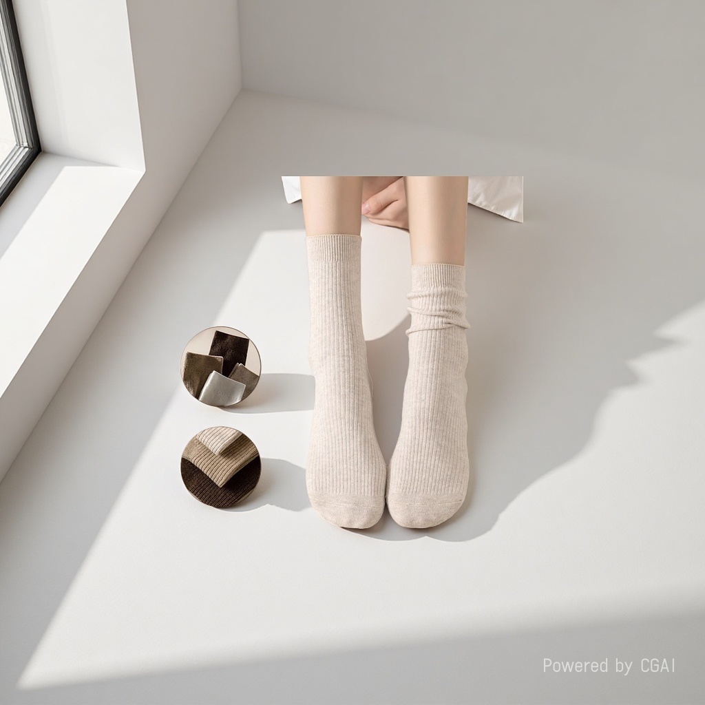 Bingbing Dui Dui Women's candy-colored mid-calf summer thin sequined socks 090920522 Specification image