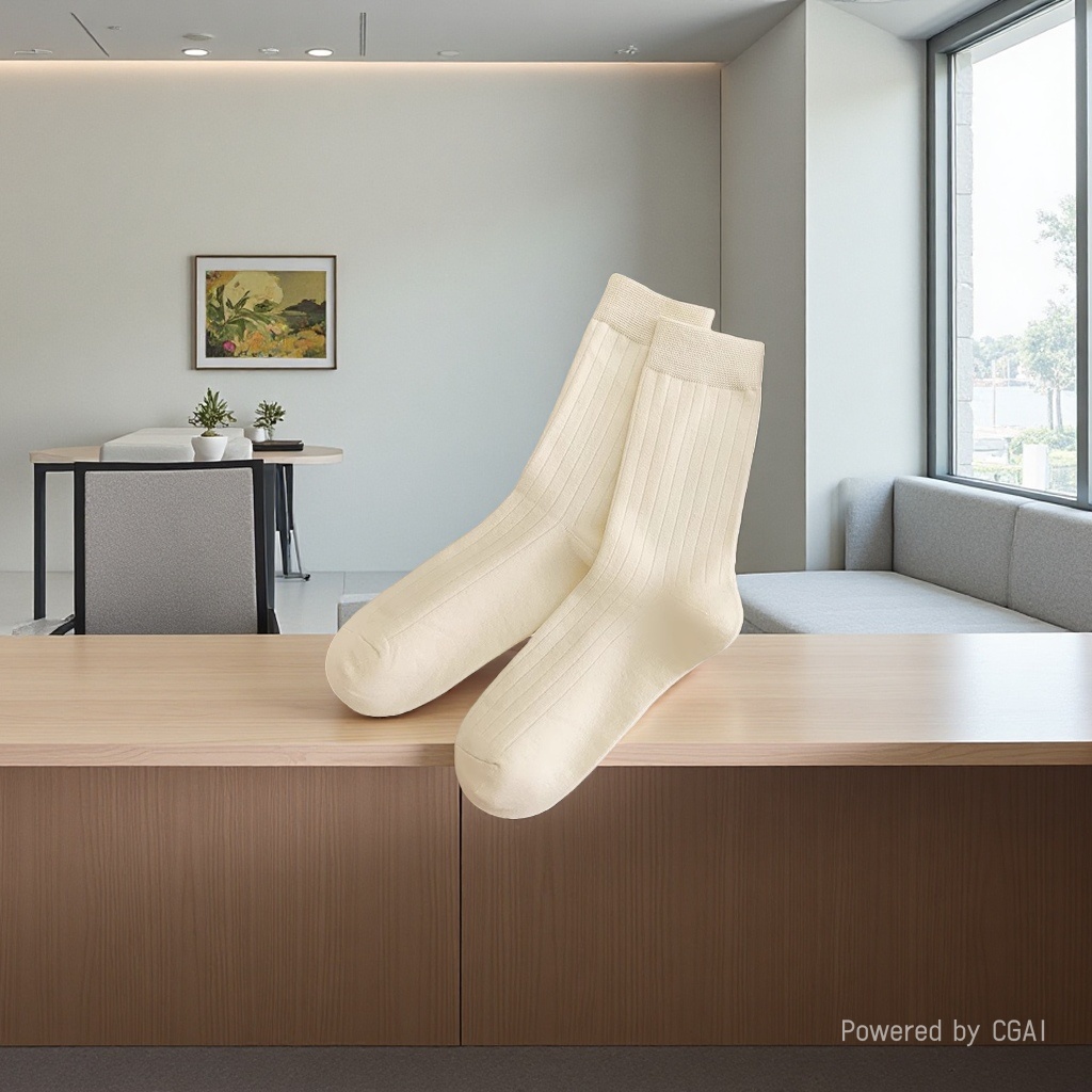 White socks are breathable and comfortable for daily use. Pure cotton casual socks are thickened and warm. They are suitable for both men and women Application Scenario