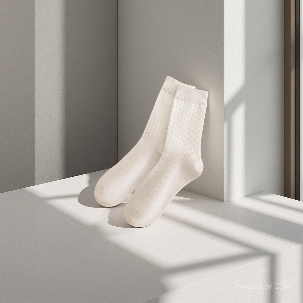 Bingbing Dui Dui socks, white vertical striped mid-calf socks, candy-colored women's socks, summer thin sequined socks