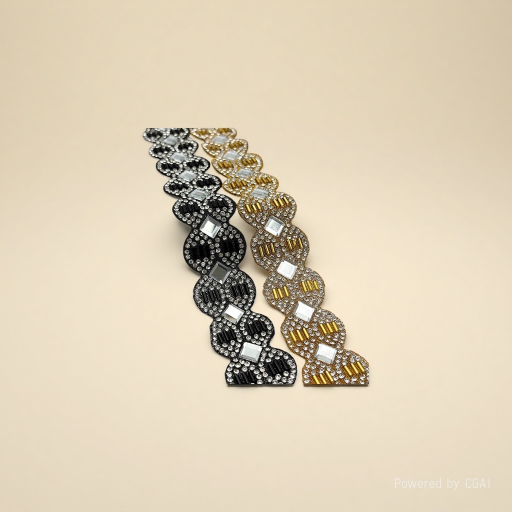 Water diamond glass barcode diy jewelry accessories, shoe materials, clothing, glass embossed diamond bags, water diamond lace Application Scenario