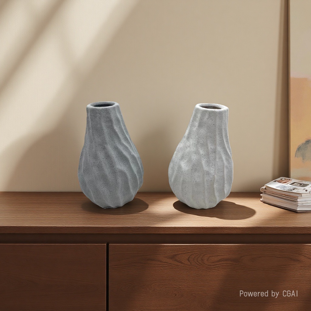Creative flower arrangement decorative items, light luxury ornaments, modern and simple wabi-sabi ceramic sand glaze vases, high-end tabletop wholesale details Picture