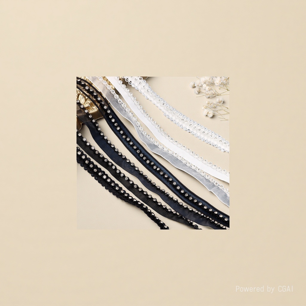 Water-soluble lace polyester filament home textile clothing accessories, elastic lace, white wedding dress, curtains, wide lace Application Scenario
