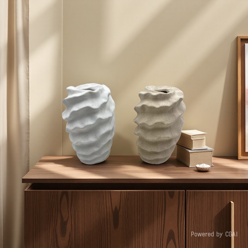 Creative cross-border European-style ceramic sand glaze vase ornaments, home decoration items, TV cabinet ornaments, desktop flower arrangements and flower vases Specification image