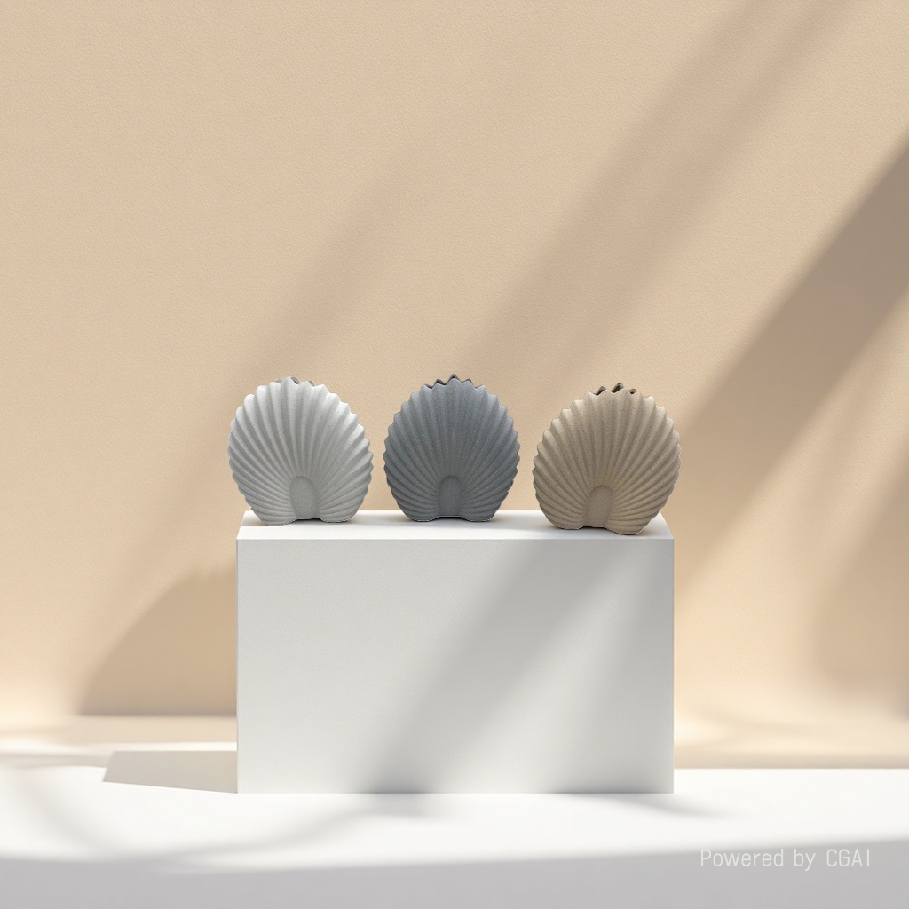 Nordic style light luxury home, shell ceramic sand glaze vase, fresh and dried flower decorative items, living room, dining table, entrance hall flower vases Application Scenario