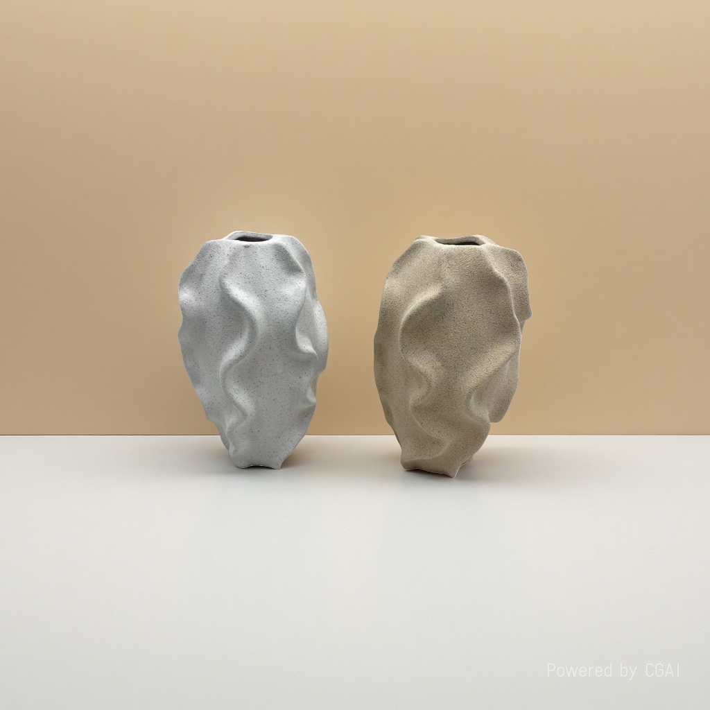 Wholesale of Nordic style light luxury home ceramic sand glaze vases, fresh and dried flower decorative items, living room, dining table and entrance hall flower vases Application Scenario