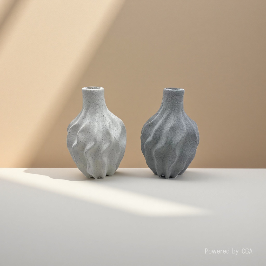 Wabi-sabi style ceramic sand glaze vase, French medieval style, high-end feel, hydroponic living room home flower arrangement decoration, flower vases and ornaments details Picture