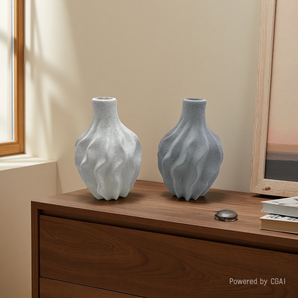 Wabi-sabi style ceramic sand glaze vase, French medieval style, high-end feel, hydroponic living room home flower arrangement decoration, flower vases and ornaments Application Scenario