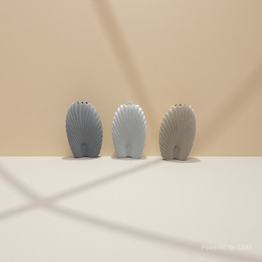 Retro ceramic sand glaze vase table arrangement, fresh and serene style series shell vase, fresh and dried flowers, living room home decoration items Application Scenario