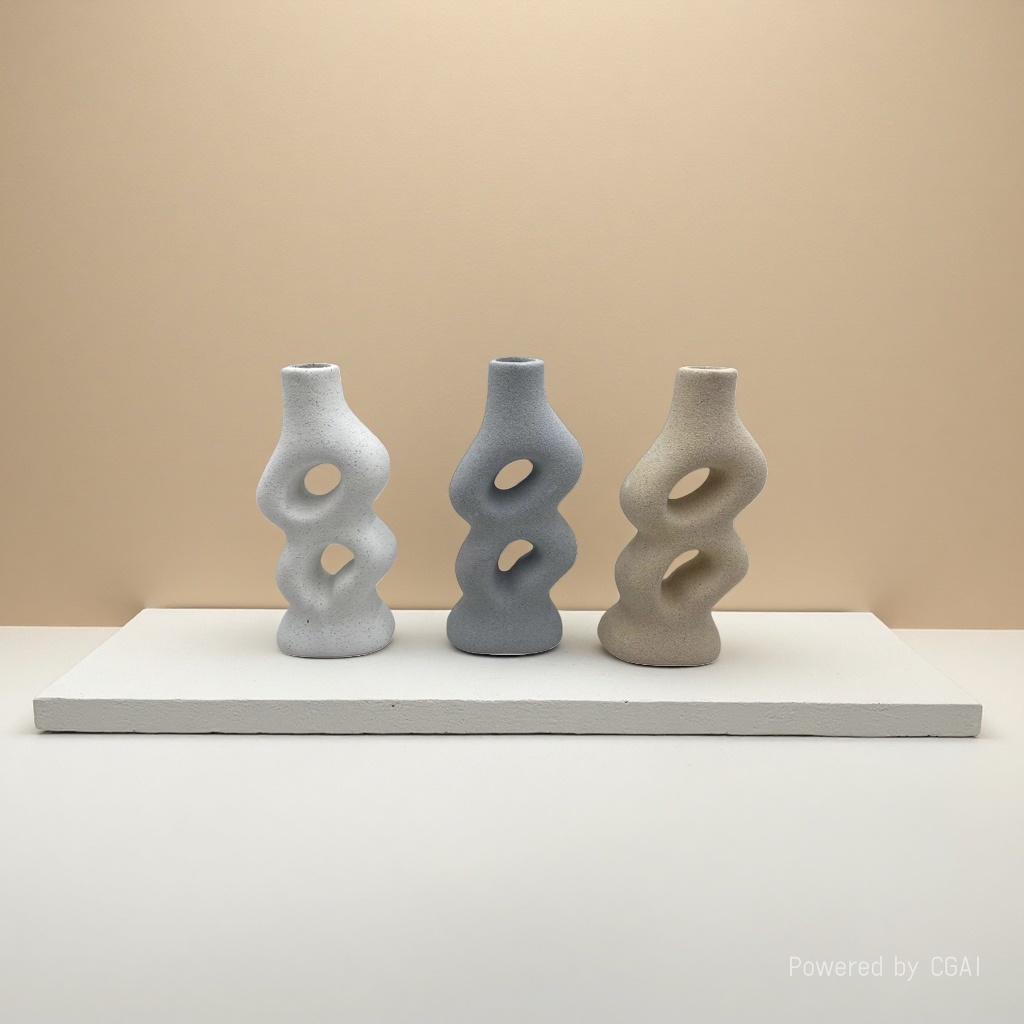 Ceramic high-end sand-glazed vase, small household living room, entrance hall, TV cabinet, Wabi-sabi decorative item, vase details Picture