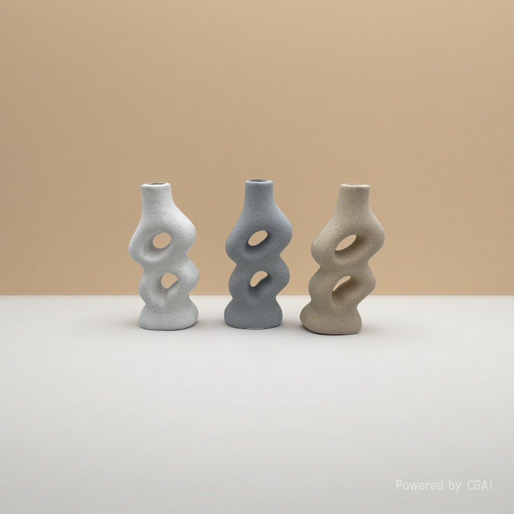 Ceramic high-end sand-glazed vase, small household living room, entrance hall, TV cabinet, Wabi-sabi decorative item, vase Specification image