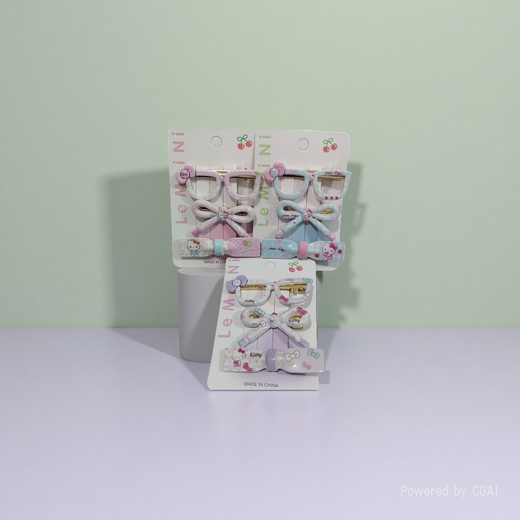 Cartoon kitten hair clips, women's creative glasses style, bangs hair clips, duckbill clips, forehead hair clips, hair accessories