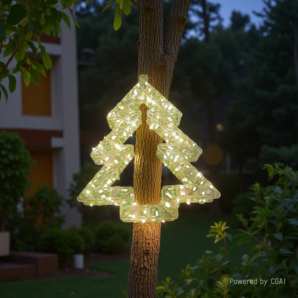 led copper wire lights, outdoor Christmas decorative lights, male and female light strings, shopping mall atmosphere lights, and illuminated Christmas trees details Picture