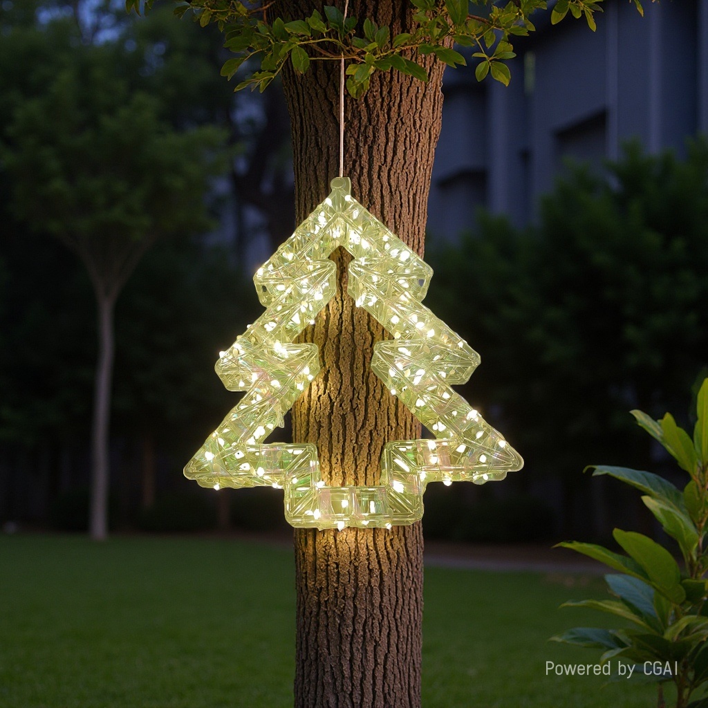 led copper wire lights, outdoor Christmas decorative lights, male and female light strings, shopping mall atmosphere lights, and illuminated Christmas trees Application Scenario