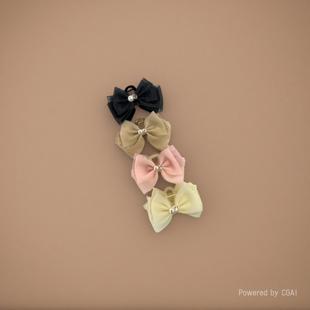 Super fairy mesh bow clip for women 2026 new style, exquisite water diamond style hair clip at the back of the head, shark clip for summer details Picture