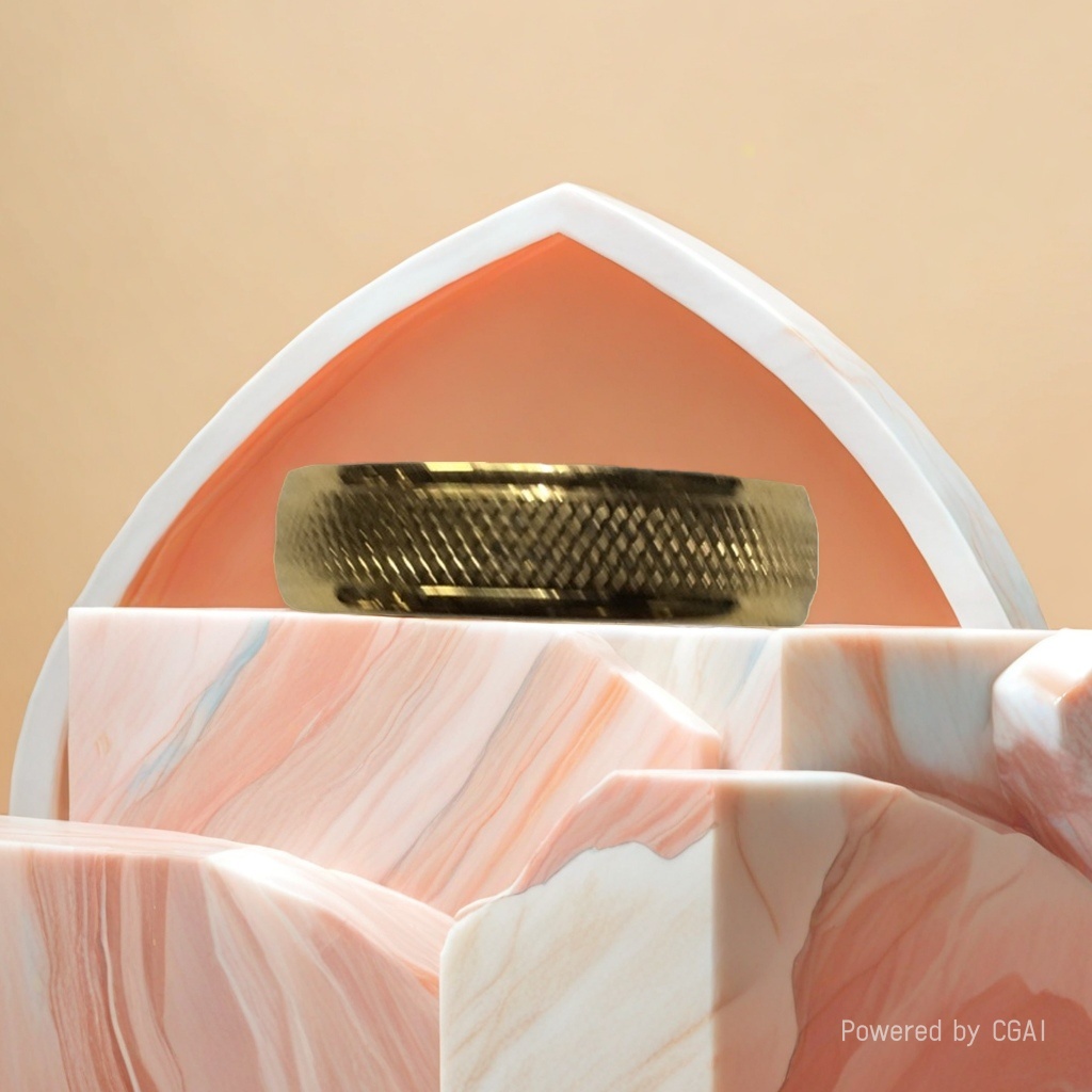 金色天主教圣人戒指女不锈钢戒指主体简约设计