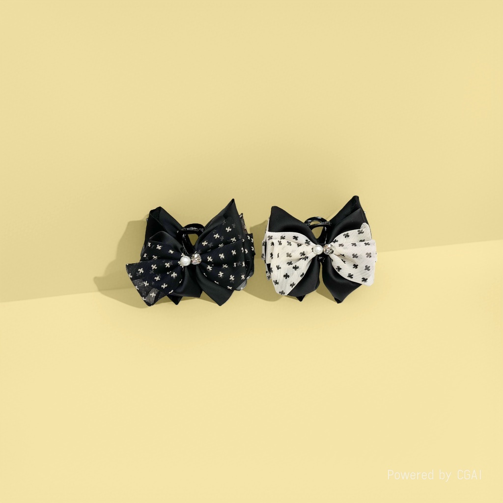 2026 New style mesh bow clip, sweet and cute hair clip, a niche shark clip hair accessory at the back of a woman's head Application Scenario