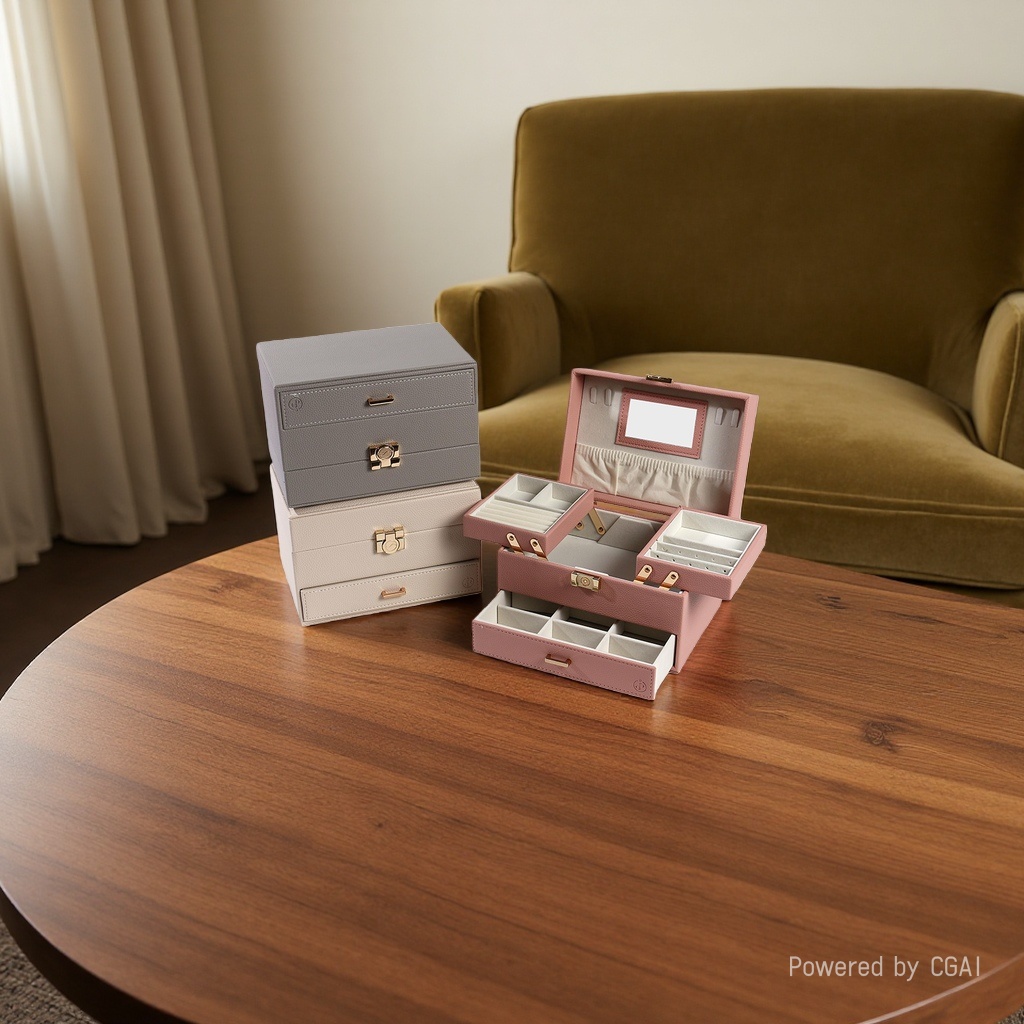 Desktop storage box, cosmetics storage box, multi-layer storage box, storage items, simple desktop organization box Specification image