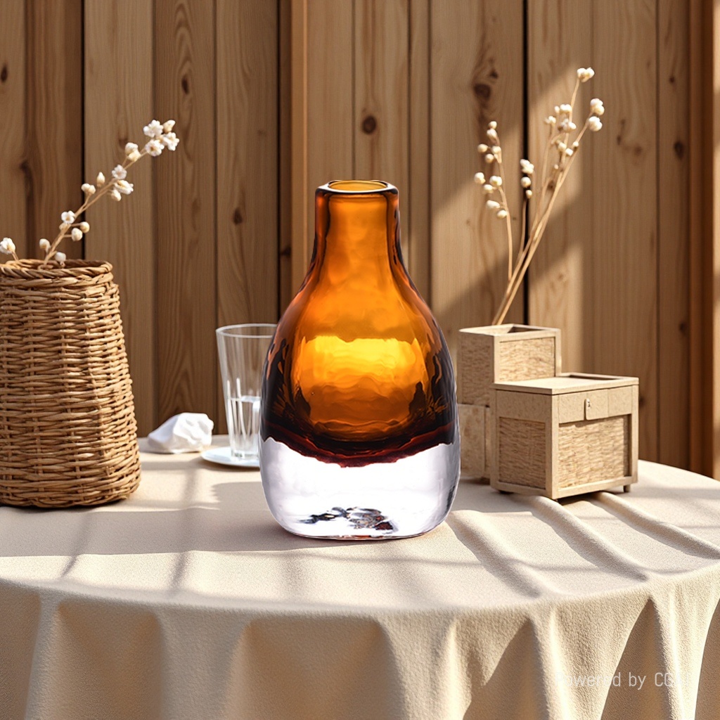 The glass ecological bottle is a simple, beautiful and practical home decoration vase details Picture