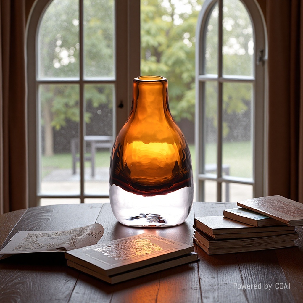 The glass ecological bottle is a simple, beautiful and practical home decoration vase