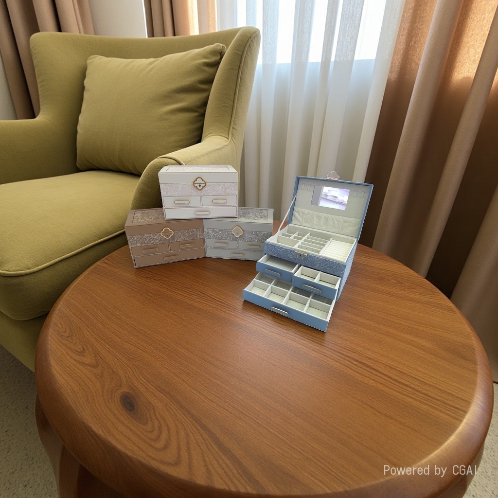 Desktop storage box, cosmetics storage box, storage items, large-capacity multi-layer storage box Application Scenario