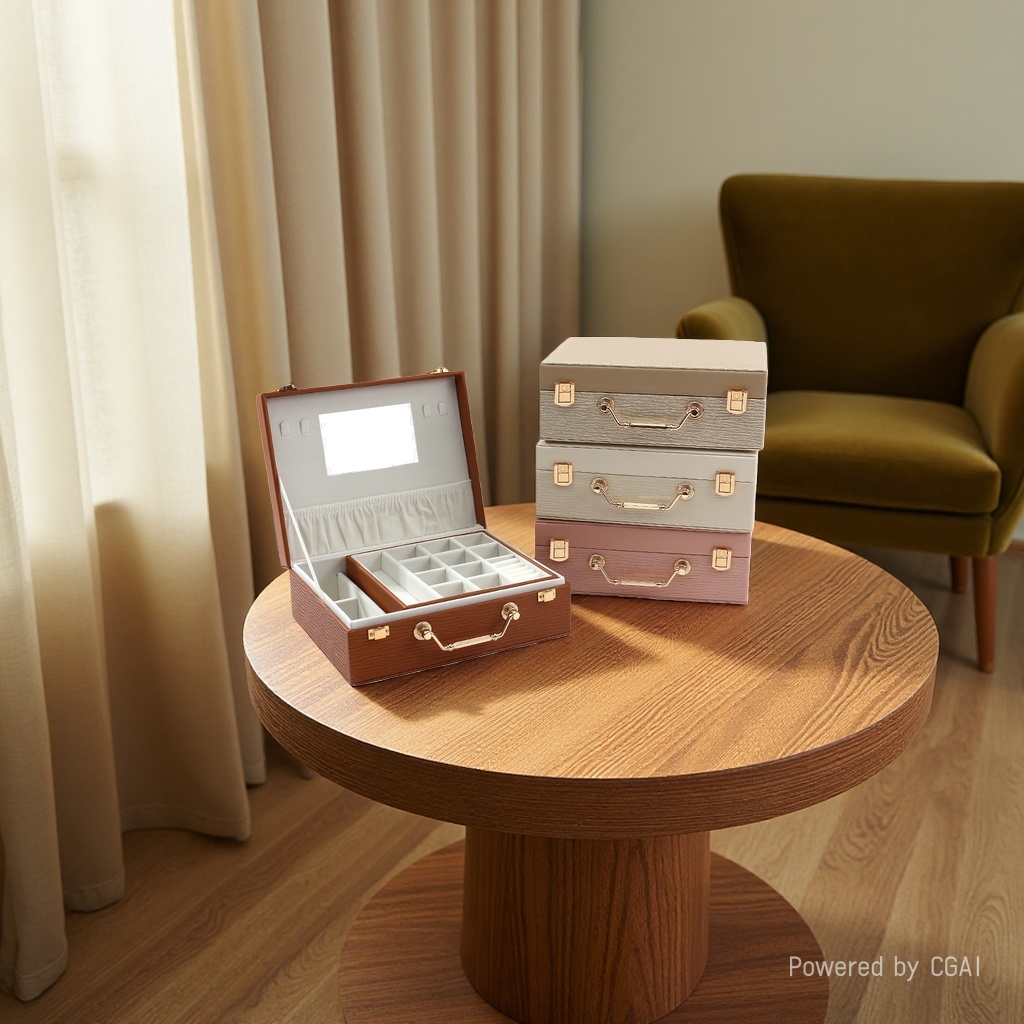 Jewelry box, storage box, jewelry box, necklace gift box, exquisite jewelry bag Specification image