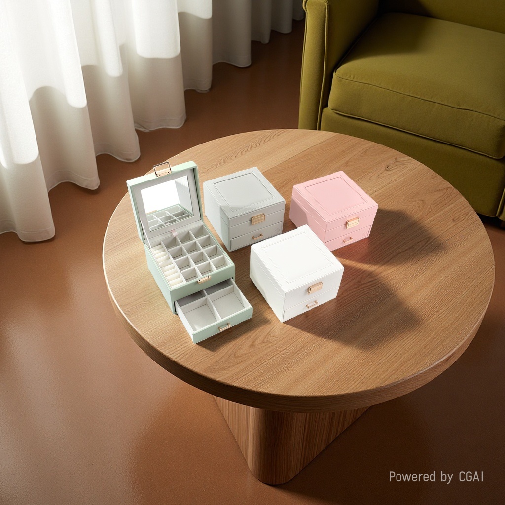 Desktop storage box, cosmetics storage box, divider storage, multi-purpose organizing box. 160732695 Specification image