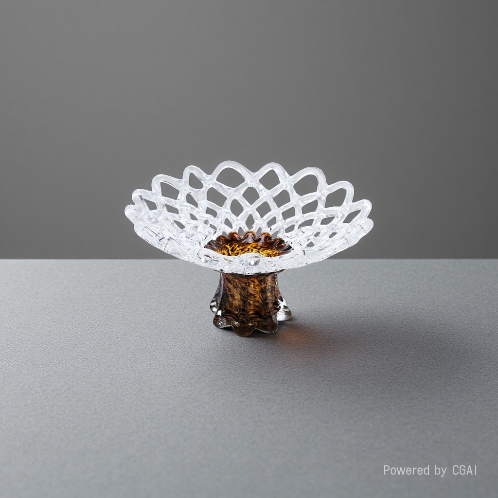 Glassware, glass handicrafts, fruit plates details Picture