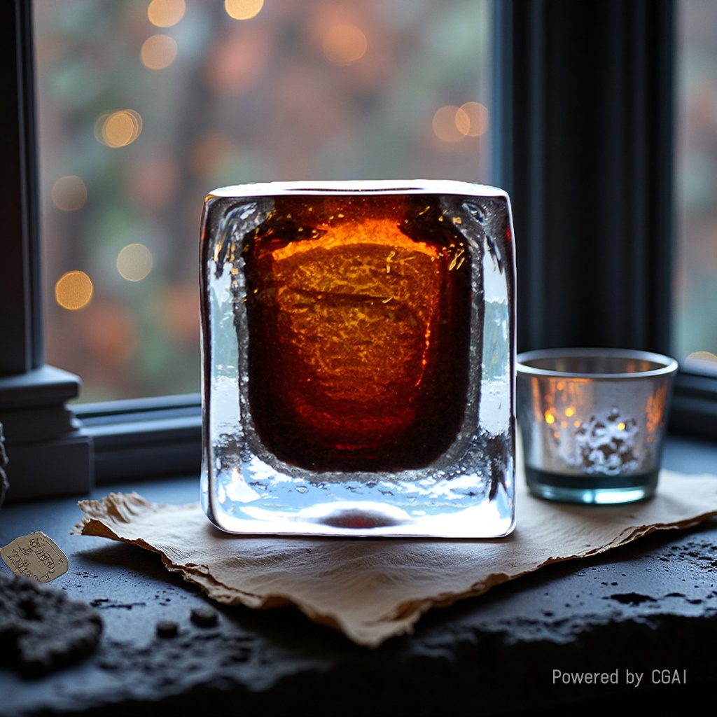 Glass products, glass handicrafts, amber color Application Scenario