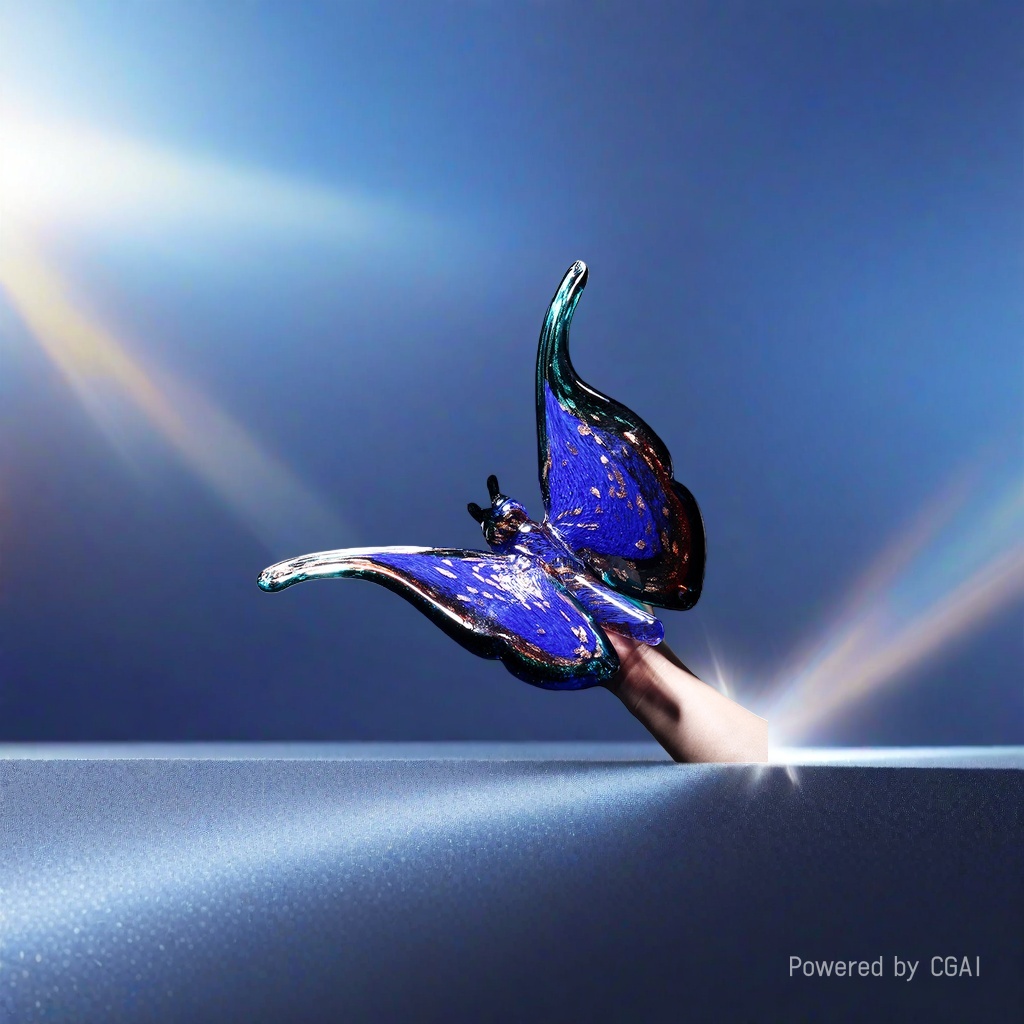 Butterfly glass handicrafts details Picture