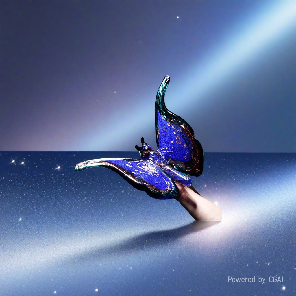 Butterfly glass handicrafts Specification image